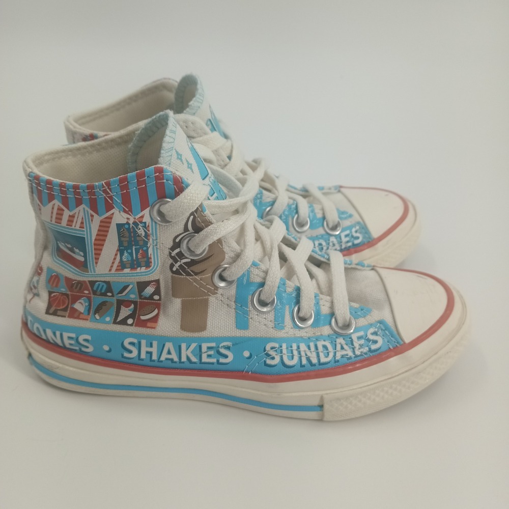 Converse Chuck Taylor All Star High Top Ice Cream Youth Size 13 White Blue